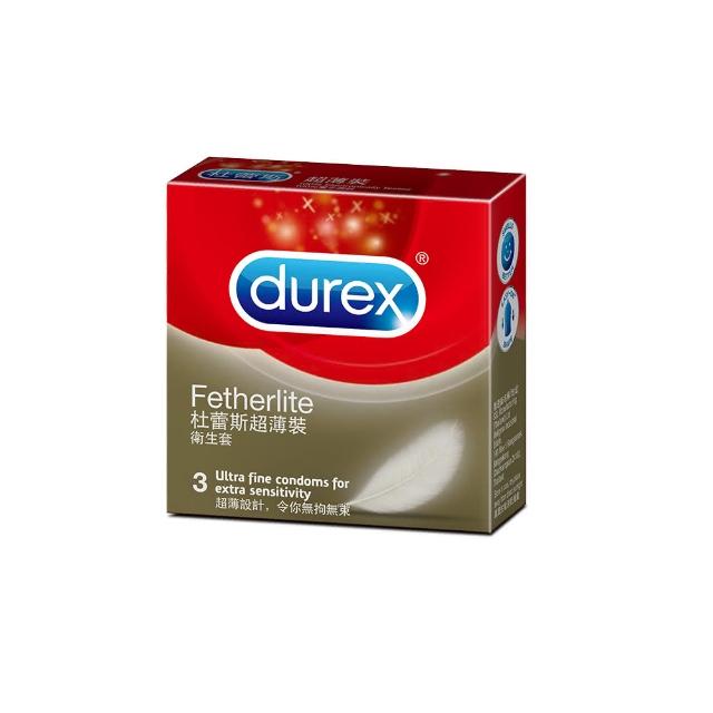 【Durex杜蕾斯】超薄裝保險套3入/盒