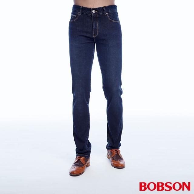 【BOBSON】男款低腰高彈力直筒褲(1816-53)