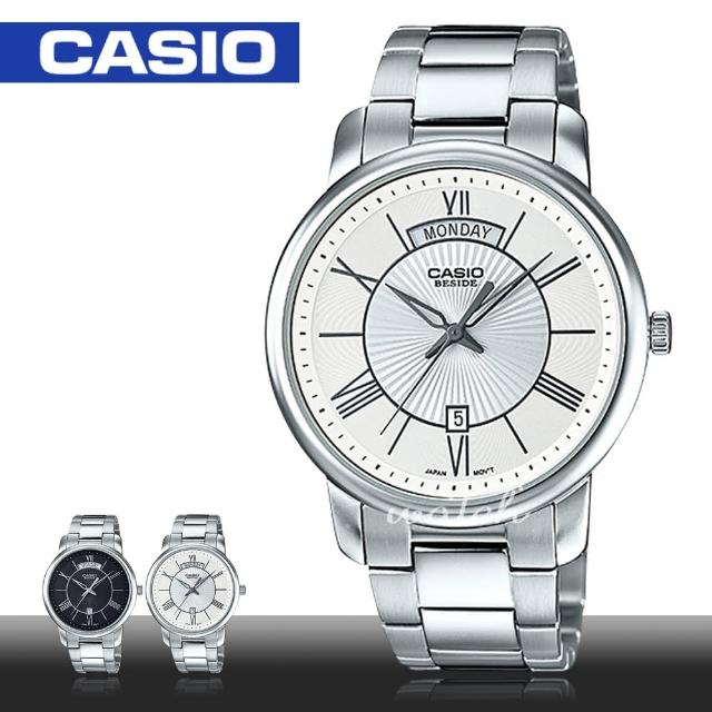 【CASIO 卡西歐】低調簡約不鏽鋼石英男錶(BEM-152D)