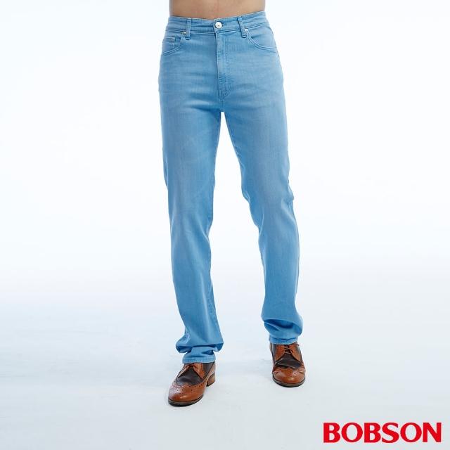 【BOBSON】男款高腰彈性直筒褲(1810-58)