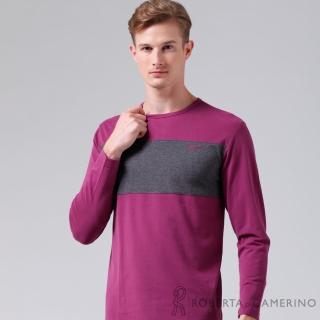 【ROBERTA諾貝達】台灣製 超柔軟 禦寒保暖 長袖POLO棉衫(深紫)