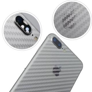 【D&A】Apple iPhone 7 Plus/ 8 Plus 5.5吋專用超薄光學微矽膠背貼(碳纖維卡夢紋)
