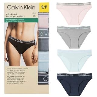 【Calvin Klein 凱文克萊】4件組 天絲棉 經典字母 女生三角內褲(CK 內褲 CK內褲 CK女生內褲)