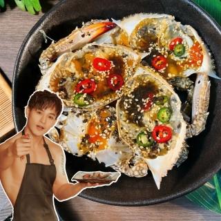 【玥沐嚴選】經典生醃醬油藍花蟹3隻入(韓國經典美食 #生醃醬蟹)