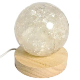 【十方佛教文物】水晶球9.3公分&led燈座(大悲咒加持)