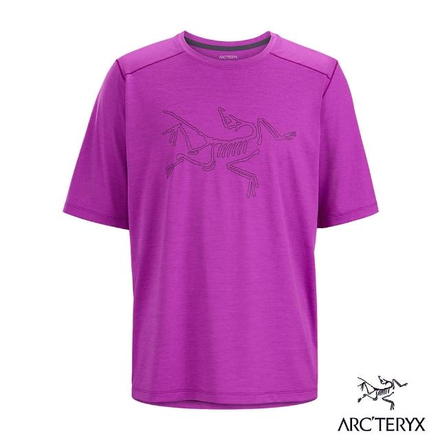 【Arcteryx 始祖鳥】男 Cormac Logo 快乾短袖圓領衫(時尚雜紫)