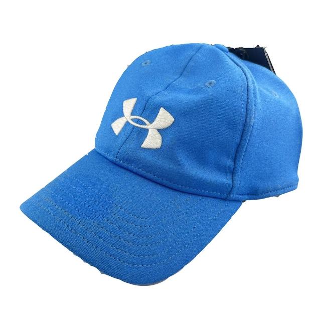 【UNDER ARMOUR】後可調藍色仿布帽棒球帽(1351413436)