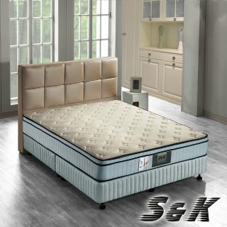 【S&K】針織布+乳膠 硬式獨立筒床墊-單人3.5尺