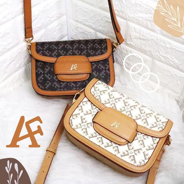 【ACT FACE】杏色花紋/咖啡花紋 斜背包、側背包、肩背包 6022