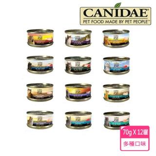 【CANIDAE】無穀主食貓湯罐 70g(12入組 貓罐 貓主食罐 全齡貓)
