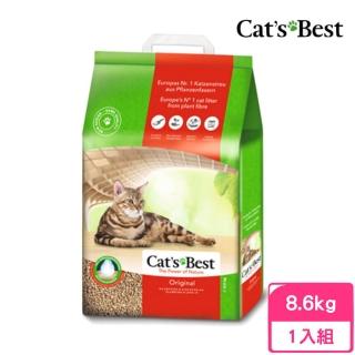 【CAT’S BEST 凱優】經典凝結木屑砂（紅標凝結型）20L/8.6kg(貓砂、木屑砂)