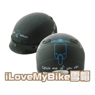 【EVO】成人 1/2罩式雪帽 I love my bike 機車2(原廠 正版授權 卡通 安全帽 騎士用品)
