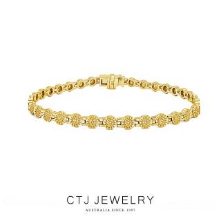【CTJ】1克拉 Fancy Yellow 14K金 黃彩鑽石手鍊