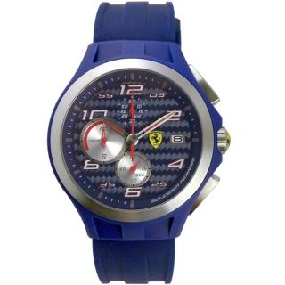 【Scuderia Ferrari 法拉利】碳纖維三眼計時運動時尚腕錶(44mm/FA0830075)