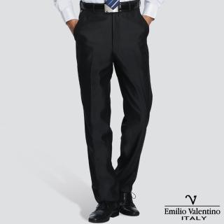 【Emilio Valentino 范倫提諾】超柔平面西裝褲(黑)