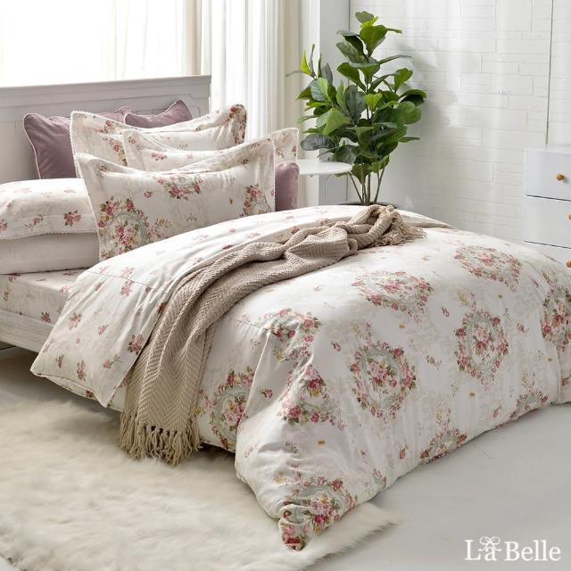 【LaBelle】精梳棉四件式兩用被床包組瑰麗花園(加大)
