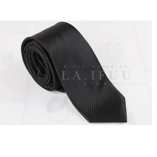 【拉福】斜紋8cm寬版領帶手打領帶(黑色)