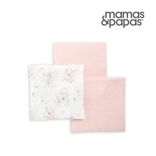 【Mamas & Papas】Muslin紗布巾3入組-日照海棠(90x90cm)