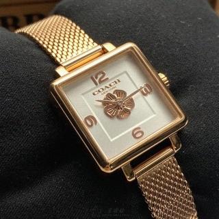 【COACH】COACH手錶型號CH00040(白色錶面玫瑰金錶殼玫瑰金色米蘭錶帶款)