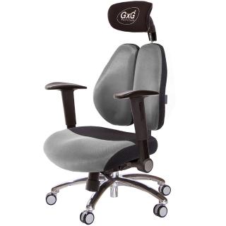 【GXG 吉加吉】雙軸枕 DUO KING 記憶棉工學椅 鋁腳/摺疊升降扶手(TW-3608 LUA1)