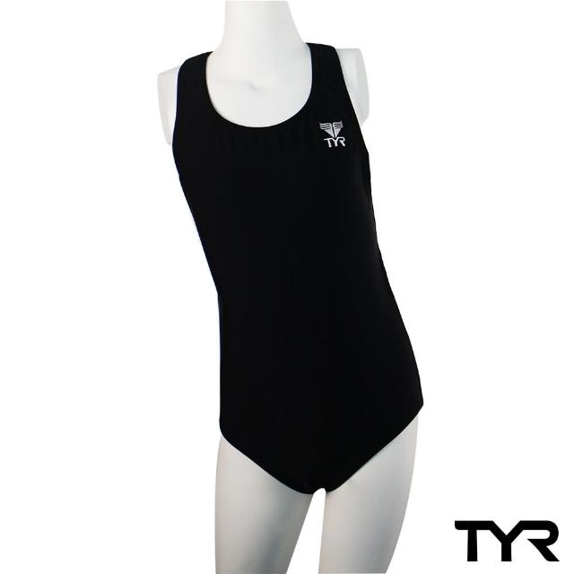 【美國TYR】泳裝 連身 三角 女童黑色 訓練款 Solid Female Maxback JUNIOR(台灣總代理)