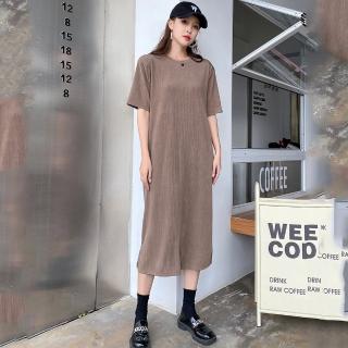 【Wonderland】簡約奢華壓褶連衣裙洋裝(3色)
