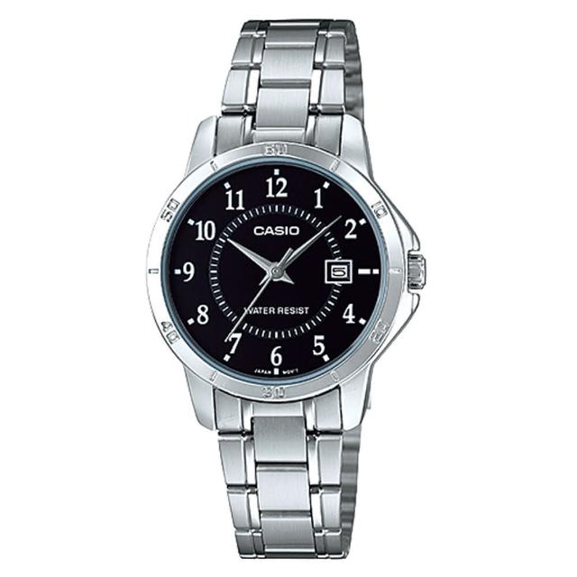 【CASIO】經典淑女時裝數字指針腕錶(LTP-V004D-1B)