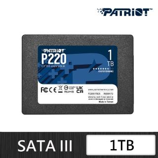 【PATRiOT 博帝】P220 SATA III 2.5吋 1TB SSD固態硬碟
