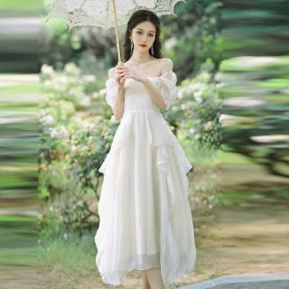 【維拉森林】玩美衣櫃公主風洋裝仙氣高腰短袖連身裙S-XL