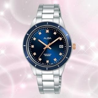 【ALBA】雅柏日系優雅晶鑽點綴時尚腕錶/34mm(VJ32-X333B / AG8M87X1)