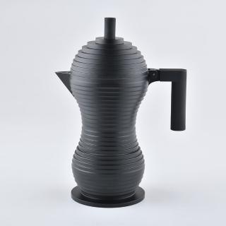 【ALESSI】Pulcina 小雞義式摩卡壺 咖啡壺 6人份 限量黑(平輸品)