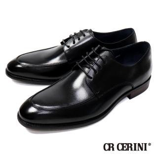 【CR CERINI】都會典雅裙飾綁帶德比鞋 黑色(CR28862-BL)