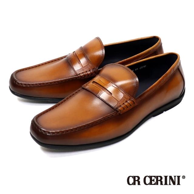 【CR CERINI】典雅質感平底便士樂福鞋 棕色(CR28863-BR)