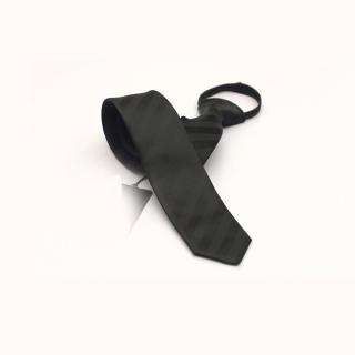【拉福】密斜紋5.5cm窄版領帶拉鍊領帶(黑)