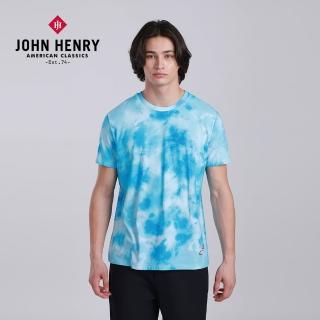 【JOHN HENRY】天空藍染短袖T恤-藍色