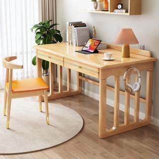 【HappyLife】全實木中式辦公桌 120公分雙抽 Y11321(書桌 電腦桌 工作桌 餐桌 桌子 木桌 實木桌 木頭桌)