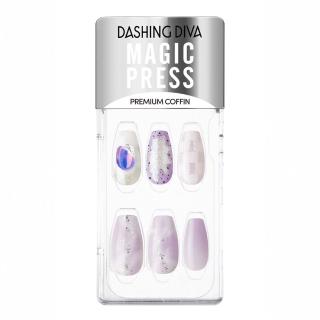 即期品【DASHING DIVA】MAGICPRESS頂級美甲片_紫幻格盤(歐美款 240901)