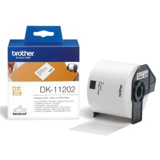 【Brother】DK-11202 定型標籤帶 62x100mm 白底黑字 耐久型紙質