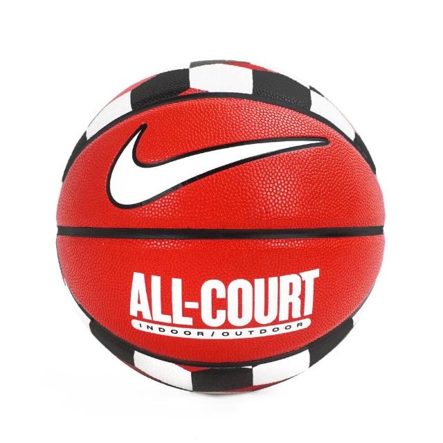 【NIKE 耐吉】Everyday All Court 籃球7號 橡膠 控球準 室內外 紅白(DO8259-621)