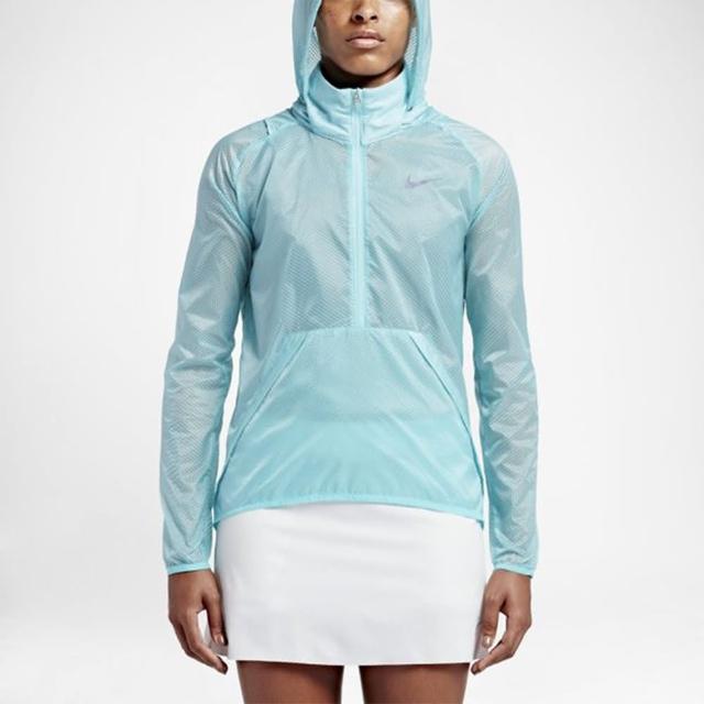 【NIKE 耐吉】Nike Golf 高爾夫防風連帽運動薄外套 淺藍 802938-466