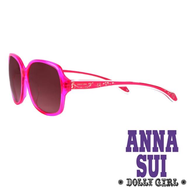 【Anna Sui】Dolly Girl系列浪漫小碎花圖騰款造型太陽眼鏡(透白+粉紅 DG806-218)