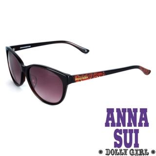 【Anna Sui】Dolly Girl系列復古印花圖騰款造型太陽眼鏡(黑+紅 DG811-112)