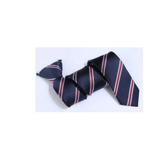 【拉福】領帶窄版領帶6cm拉鍊領帶(藍紅紋)
