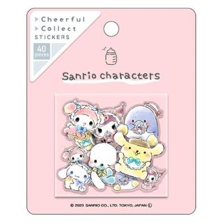 【小禮堂】Sanrio大集合 透明貼紙組 40枚 - 嬰兒款(平輸品)