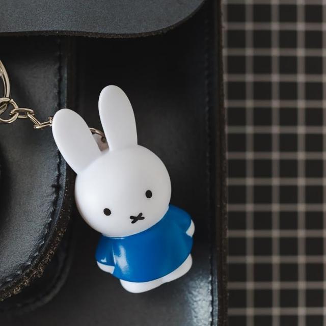 【Miffy 米菲兔商店】經典款公仔鑰匙圈 藍色 2入組(禮物 吊飾)