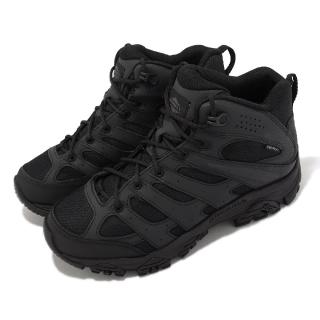 【MERRELL】戰術靴 Moab 3 Mid Tactical WP 男鞋 黑 全黑 防水 中筒 Vibram 郊山(ML003911)