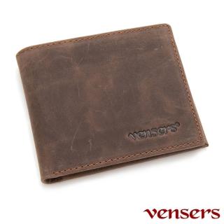 【vensers】小牛皮潮流個性皮夾(NB5302812咖啡短夾)
