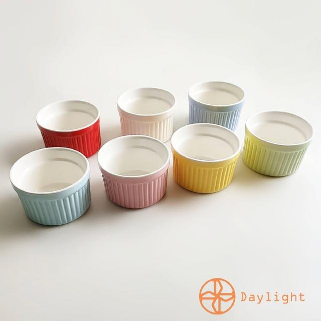 【Daylight】圓形陶瓷烤皿7.5cm-7件組(布丁杯 烤皿 烤盅 舒芙蕾 陶瓷杯 烤碗 烤盤)