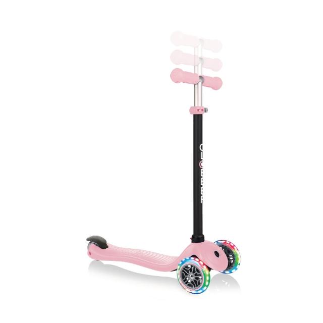 【ToysRUs 玩具反斗城】Globber高樂寶 兒童4合1運動聲光版多功能滑板車-粉