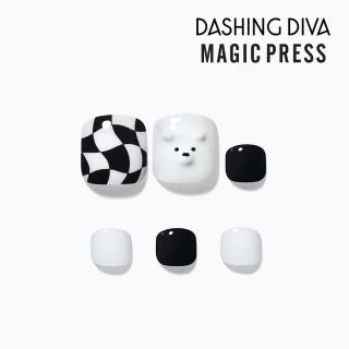 【DASHING DIVA】MAGICPRESS足部薄型美甲片_融化熊